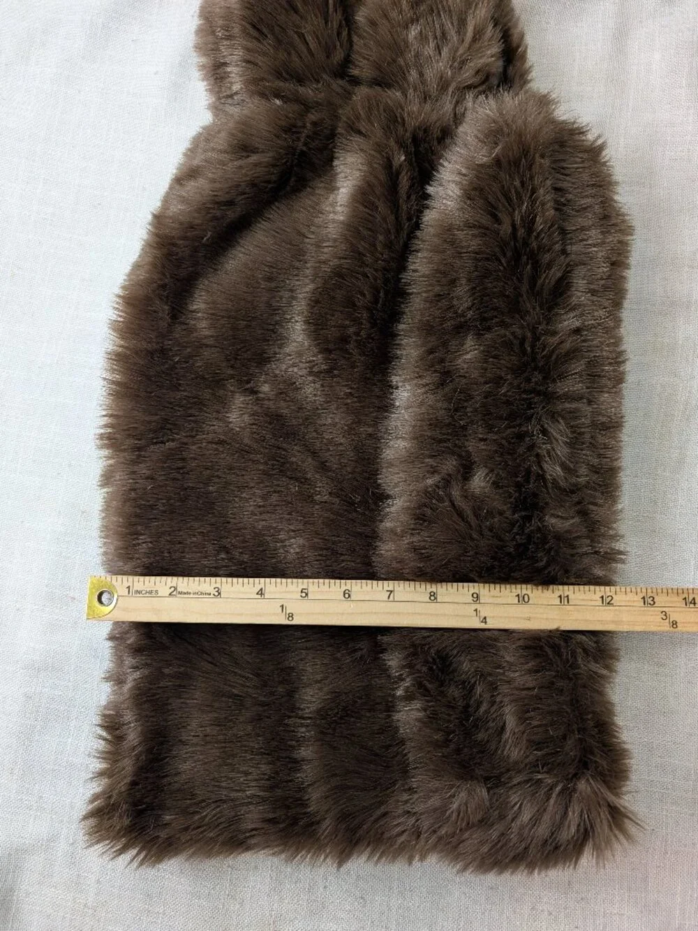 Faux Fur Brown Shawl Wrap
